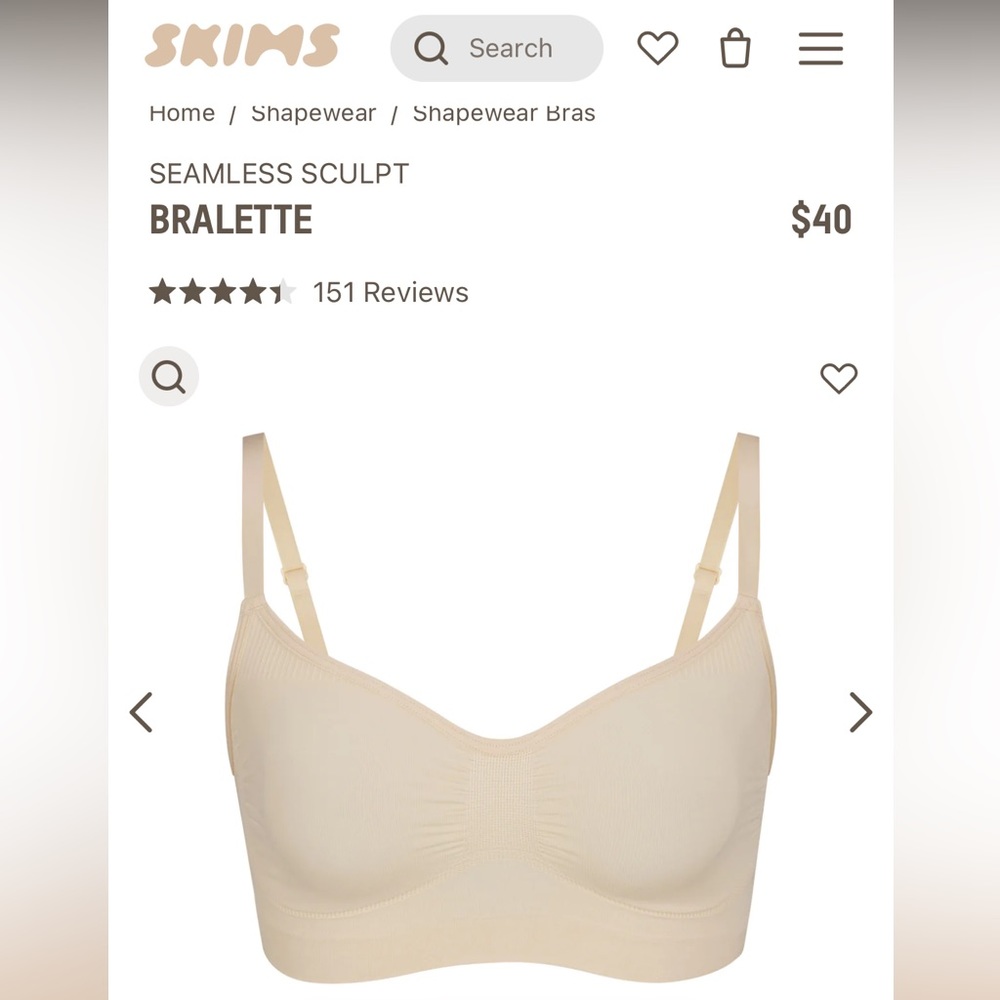 Skims Seamless Sculpt Bralette